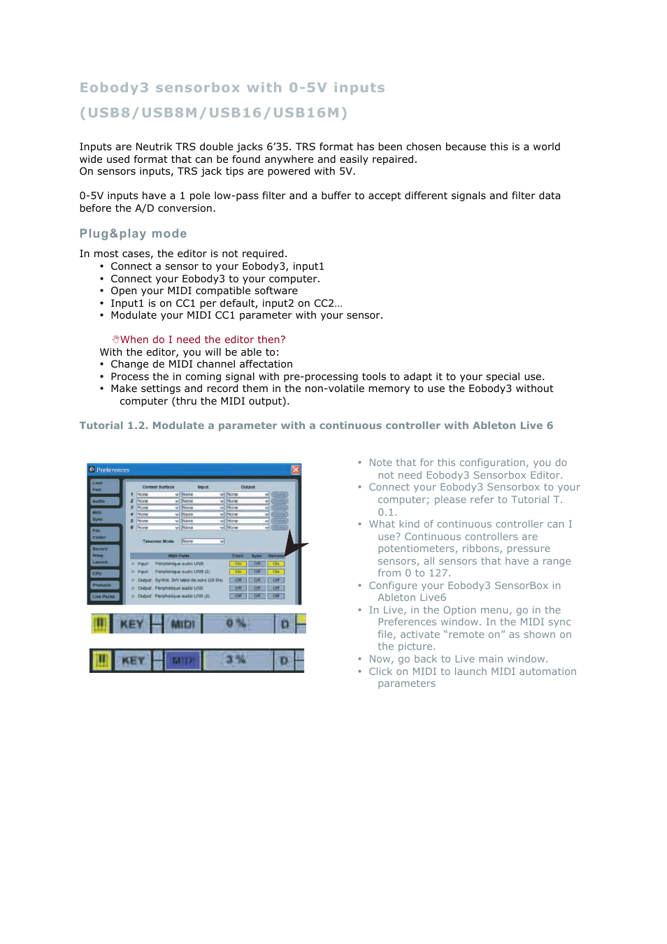 Krrvhwkhsdudphwhu\rxzdqwwrprgxodwh | Eowave Eobody3 User Manual | Page 8 / 19