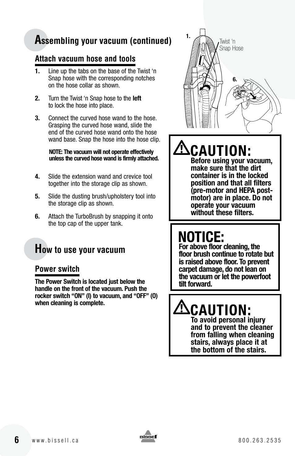 Bissell 6 3 9 0 User Manual | Page 6 / 20