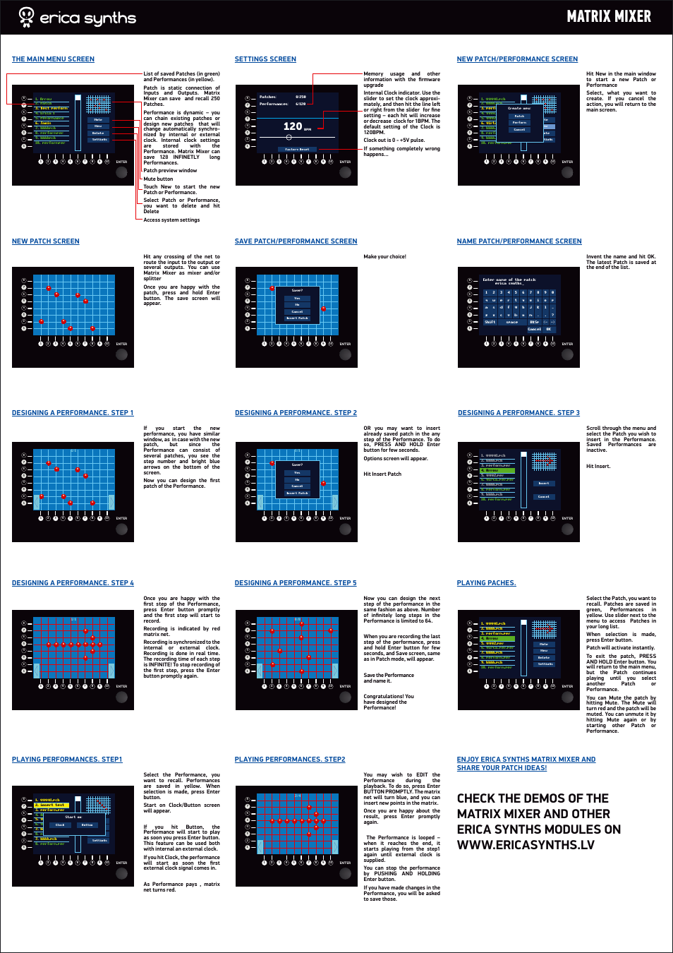 Matrix mixer | Erica Synths Matrix Mixer User Manual | Page 2 / 2