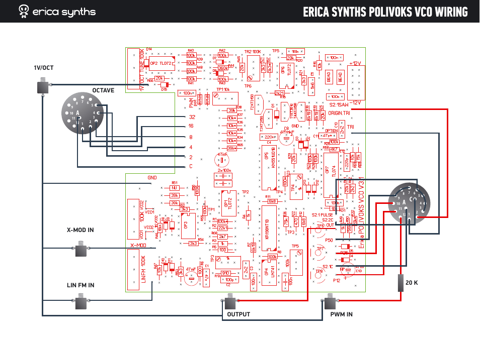 Erica synths polivoks vco wiring | Erica Synths DIY Polivoks VCO kit User Manual | Page 10 / 12