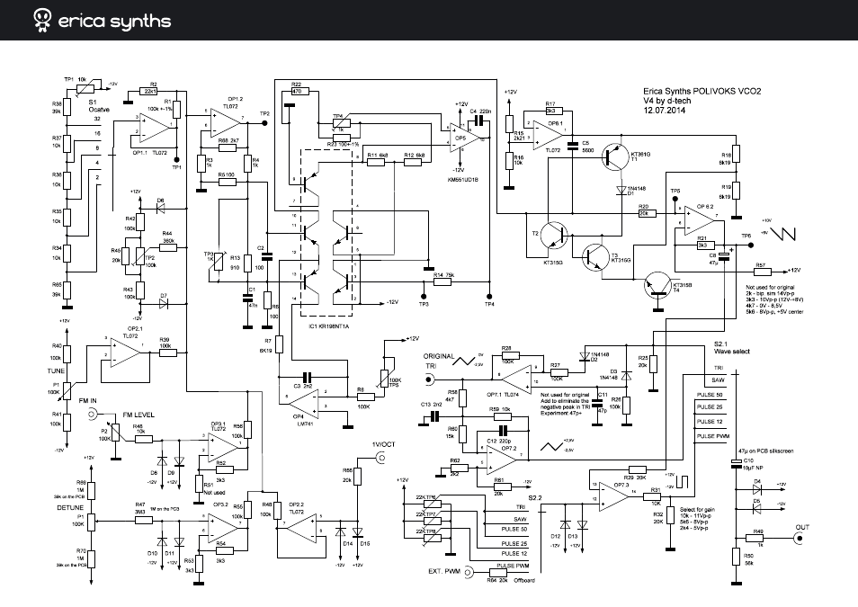 Erica Synths DIY Polivoks VCO kit User Manual | Page 3 / 12