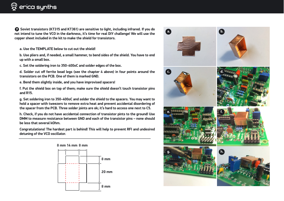 Erica Synths DIY Polivoks VCO kit User Manual | Page 8 / 12