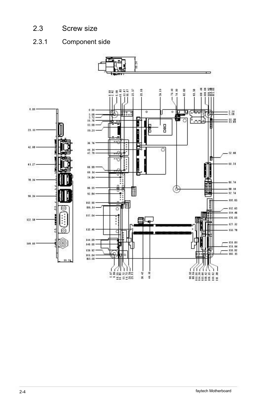 Screw size | faytech Industrial Motherboard Series User Manual | Page 12 / 44