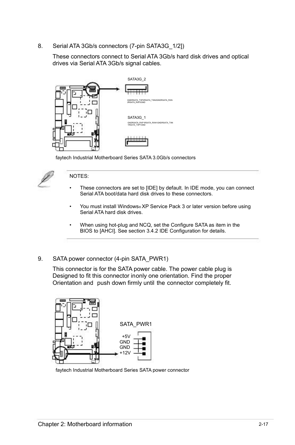 Chapter 2: motherboard information | faytech Industrial Motherboard Series User Manual | Page 25 / 44