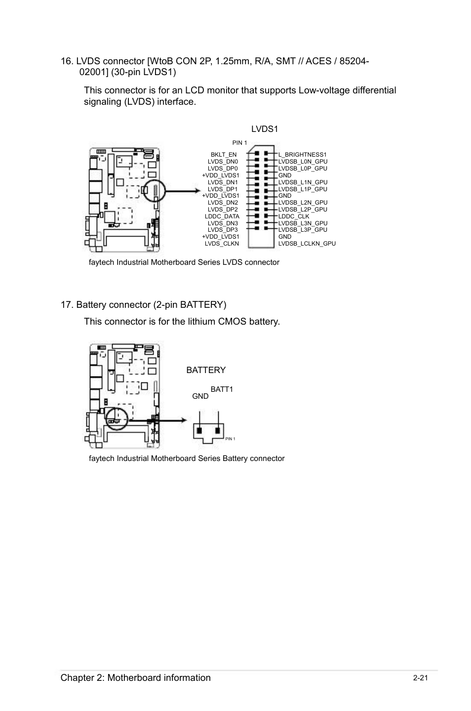 Chapter 2: motherboard information | faytech Industrial Motherboard Series User Manual | Page 29 / 44