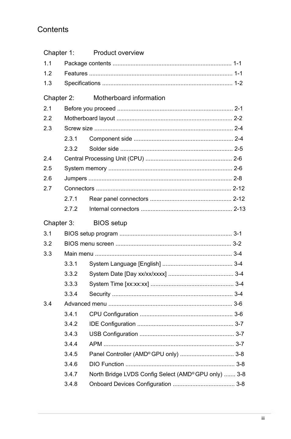 faytech Industrial Motherboard Series User Manual | Page 3 / 44