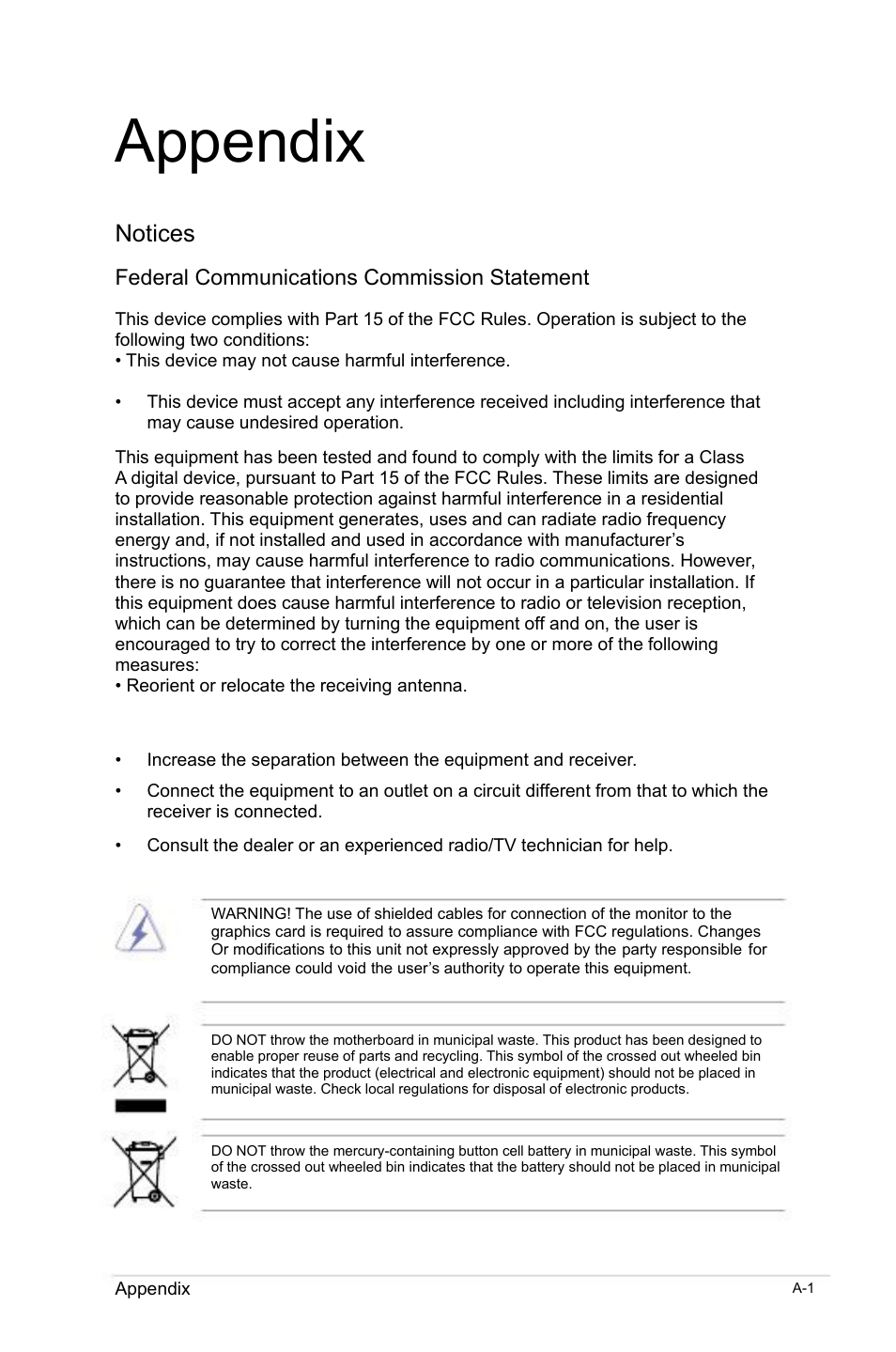 Appendix, Notices | faytech Industrial Motherboard Series User Manual | Page 43 / 44