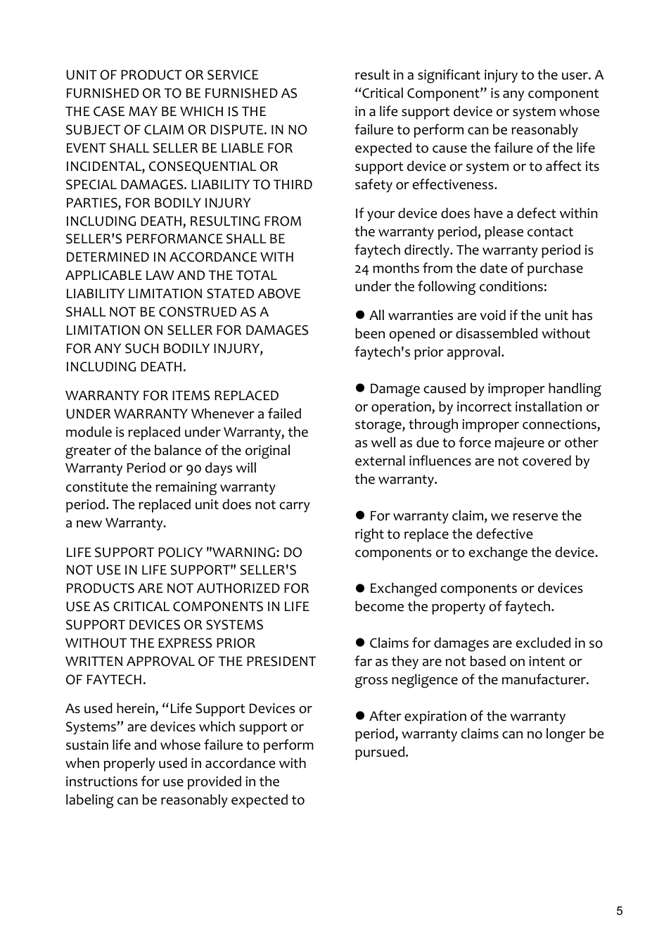 faytech 26" Vandal Non-Touch Monitor User Manual | Page 5 / 22