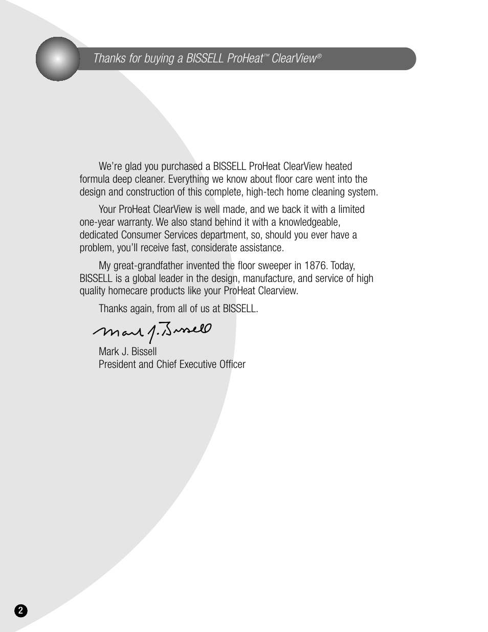 Clearview | Bissell 8905 User Manual | Page 2 / 24