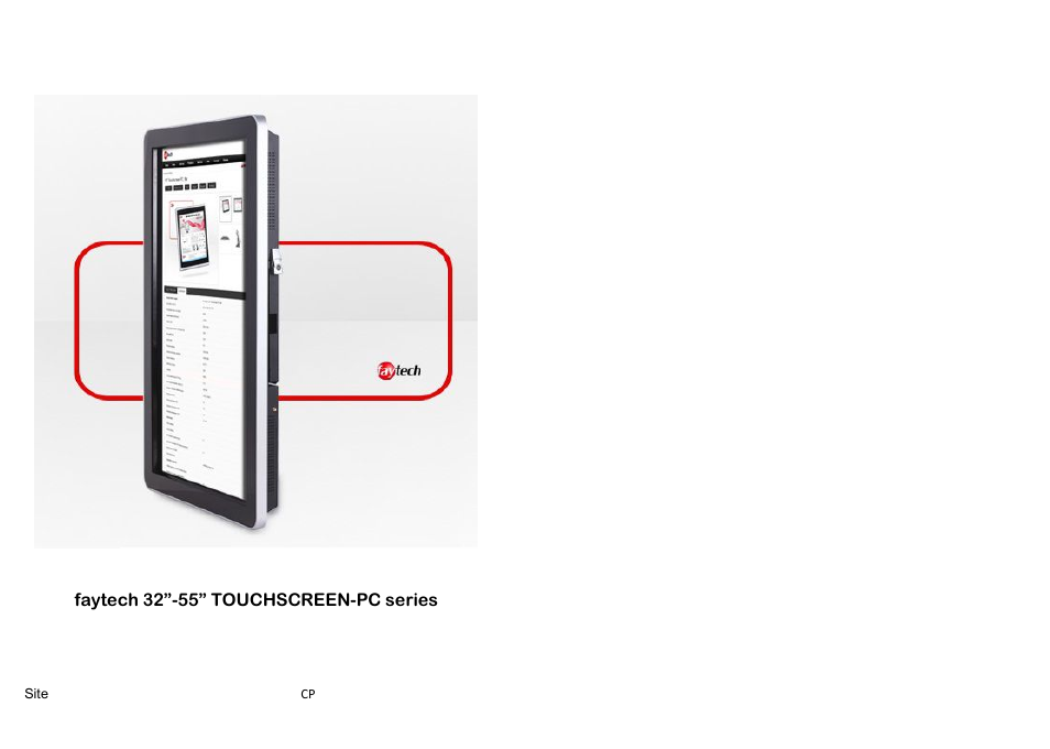 faytech 55'' Touch PC User Manual | 20 pages