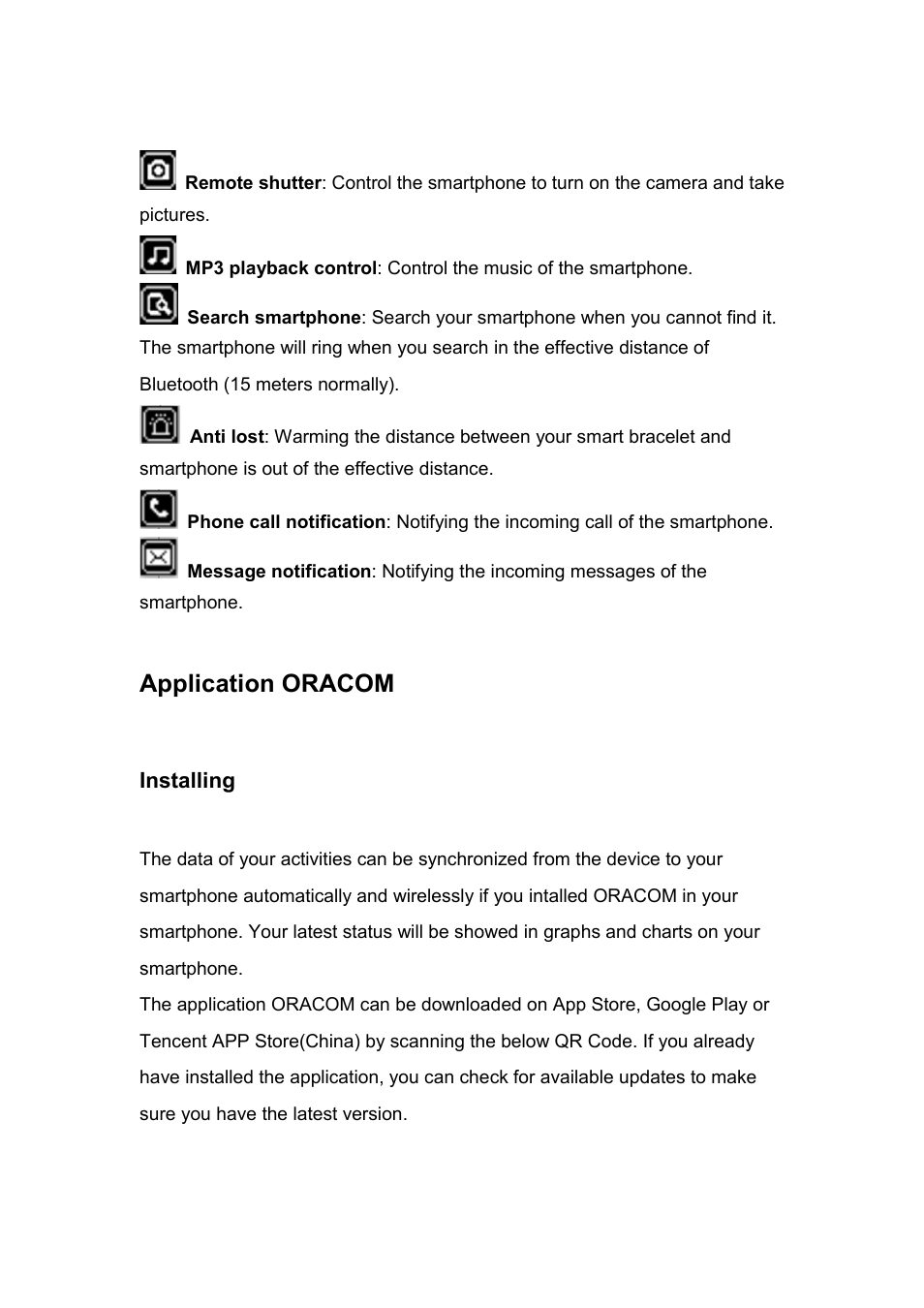 Application oracom | Flylink SW32 User Manual | Page 3 / 5