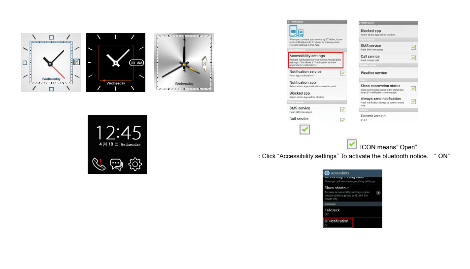 1 clock, 2 main menu | Flylink PW32 User Manual | Page 6 / 8