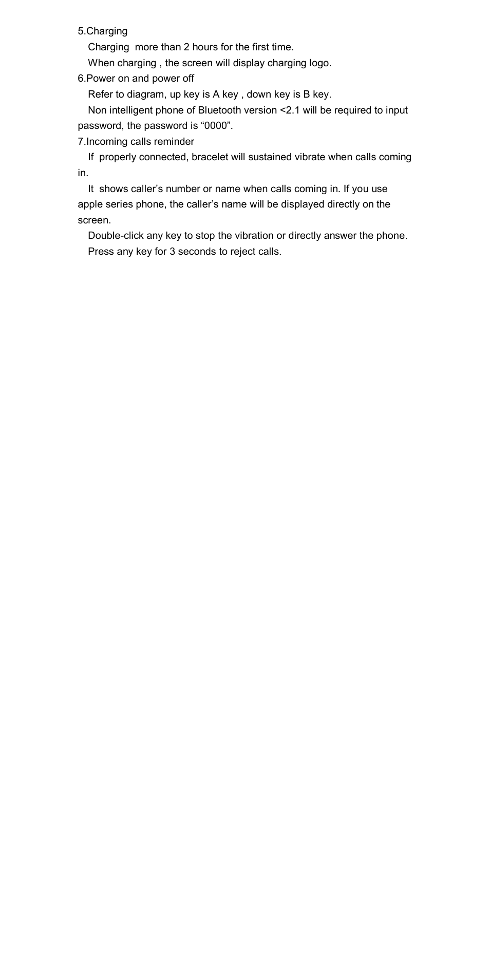 Flylink BW31 User Manual | Page 8 / 18