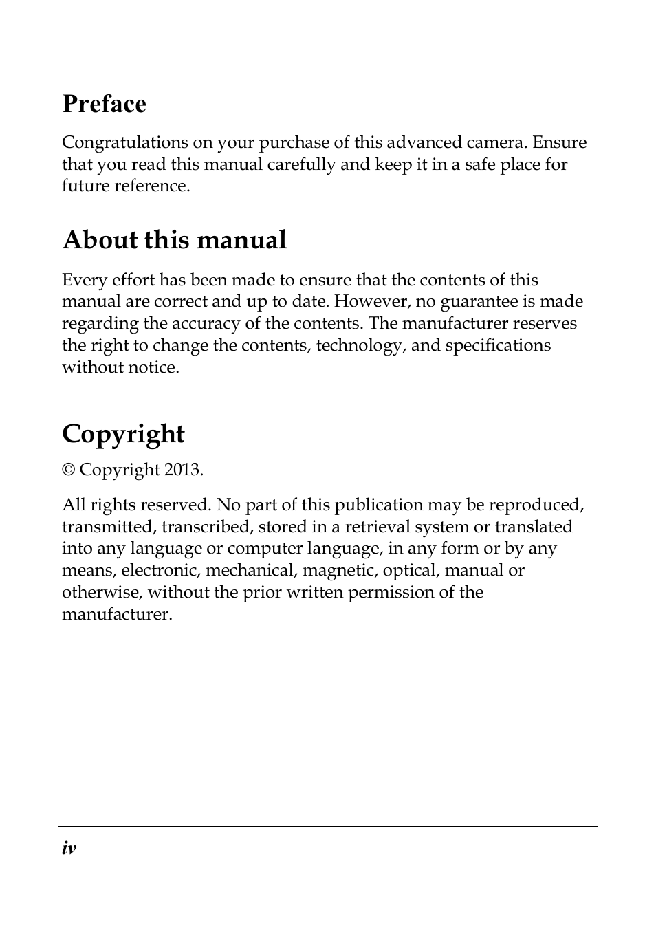 Preface, About this manual, Copyright | Flylink Full HD WIFI User Manual | Page 5 / 69