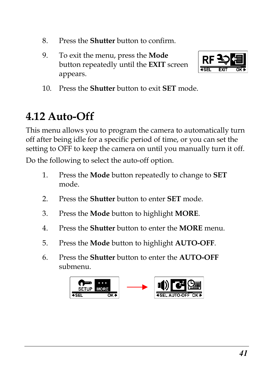 12 auto-off | Flylink Full HD WIFI User Manual | Page 52 / 69