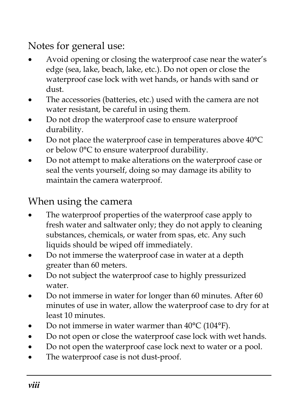 When using the camera | Flylink Full HD WIFI User Manual | Page 9 / 69