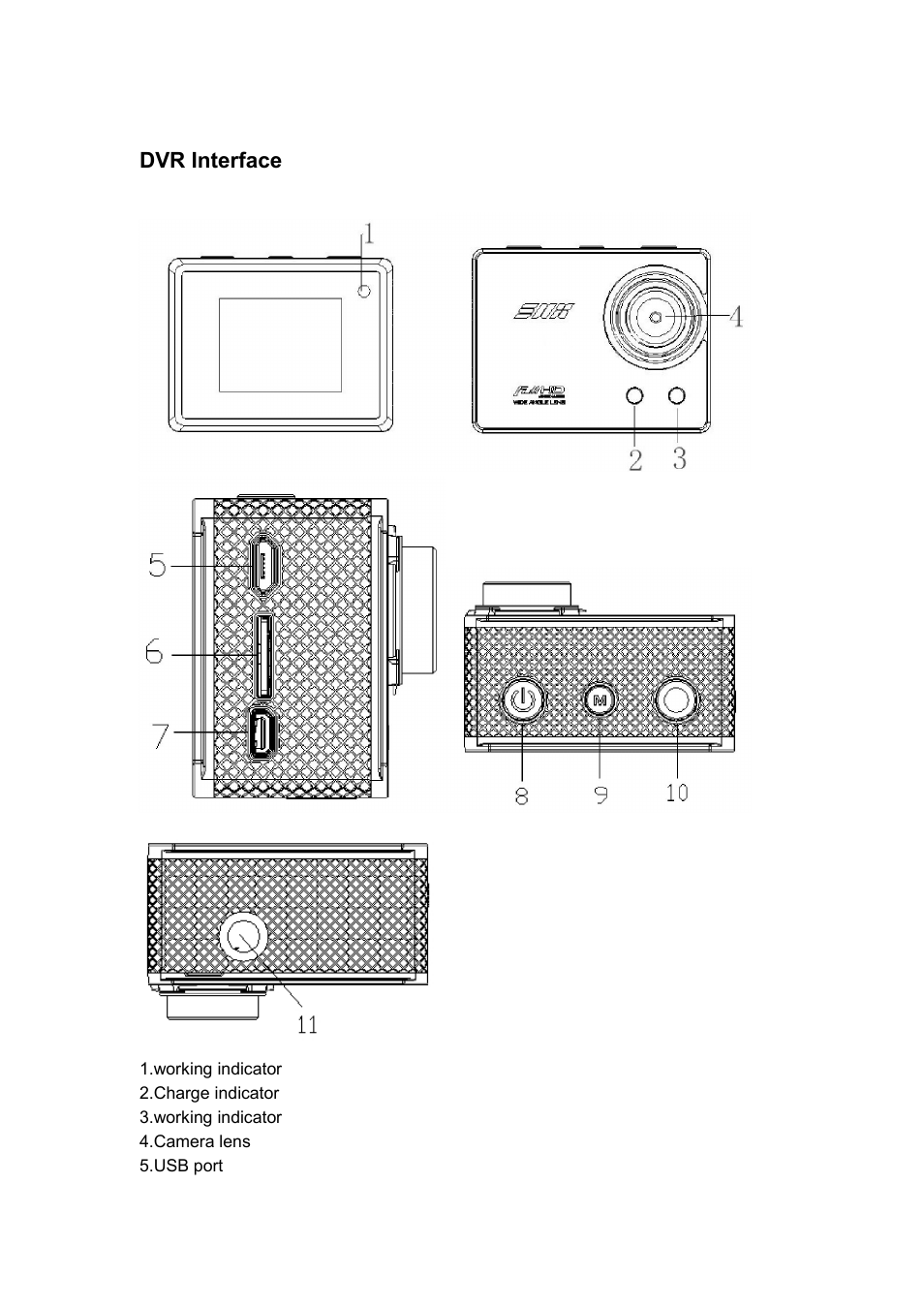 Dvr interface | Flylink WIFI Full HD Waterproof User Manual | Page 3 / 9