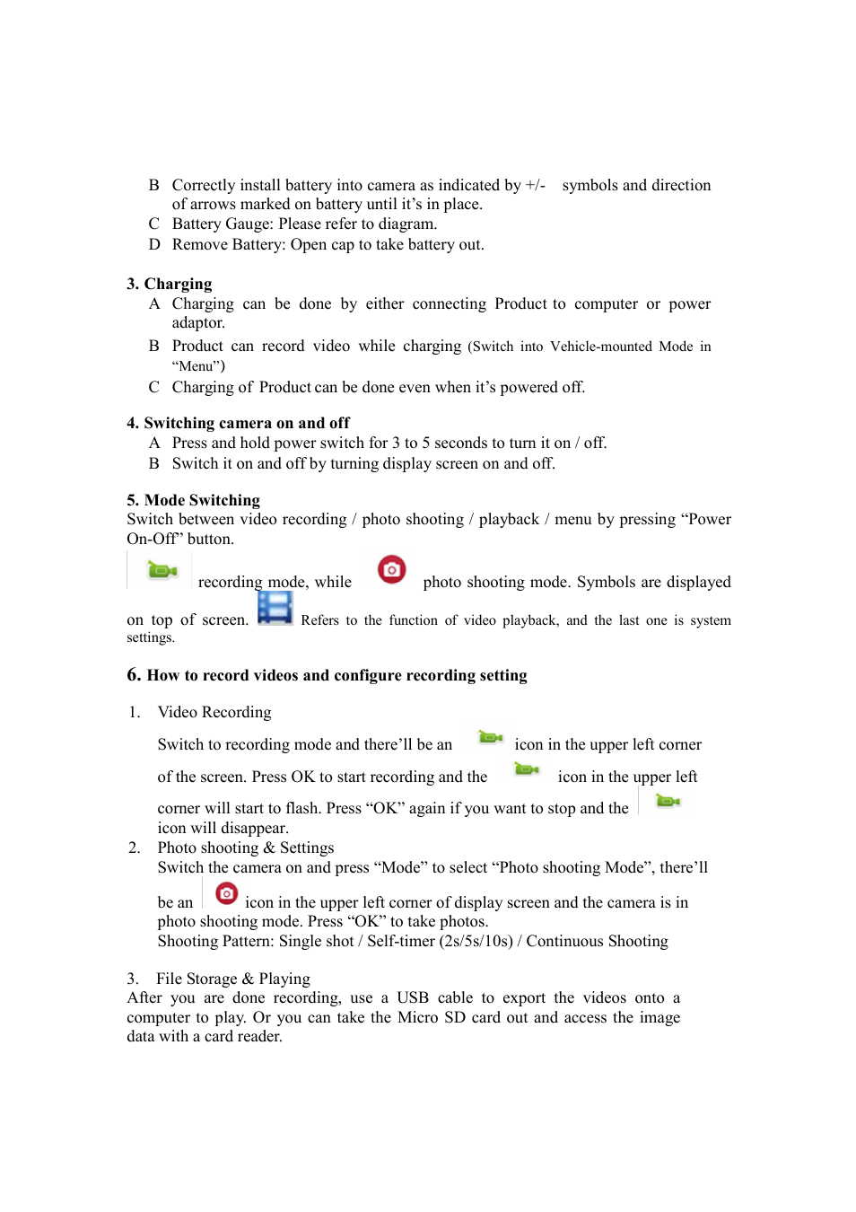 Flylink WIFI 1080P 30FPS User Manual | Page 6 / 7