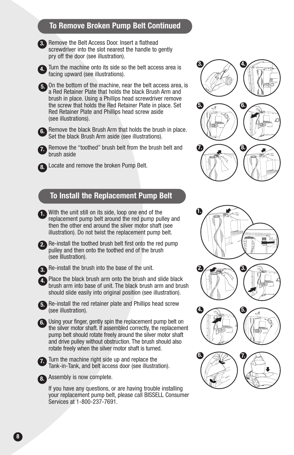 Bissell PowerLifter 1694 series User Manual | Page 8 / 12