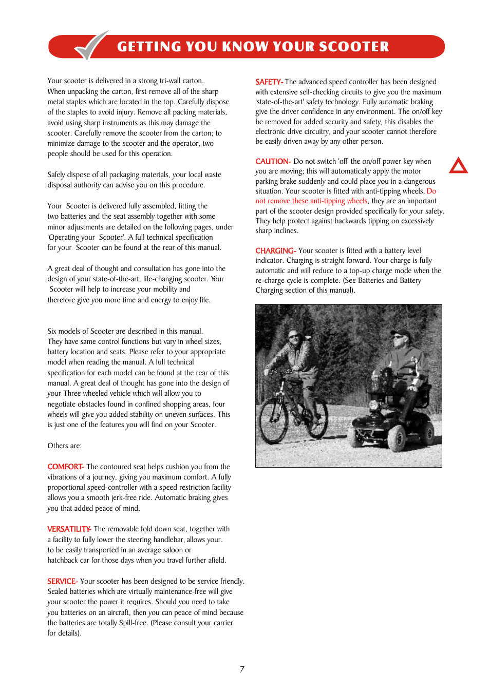 Getting you know your scooter | Freerider FR510DXs2b(D,Land Ranger S) User Manual | Page 7 / 44