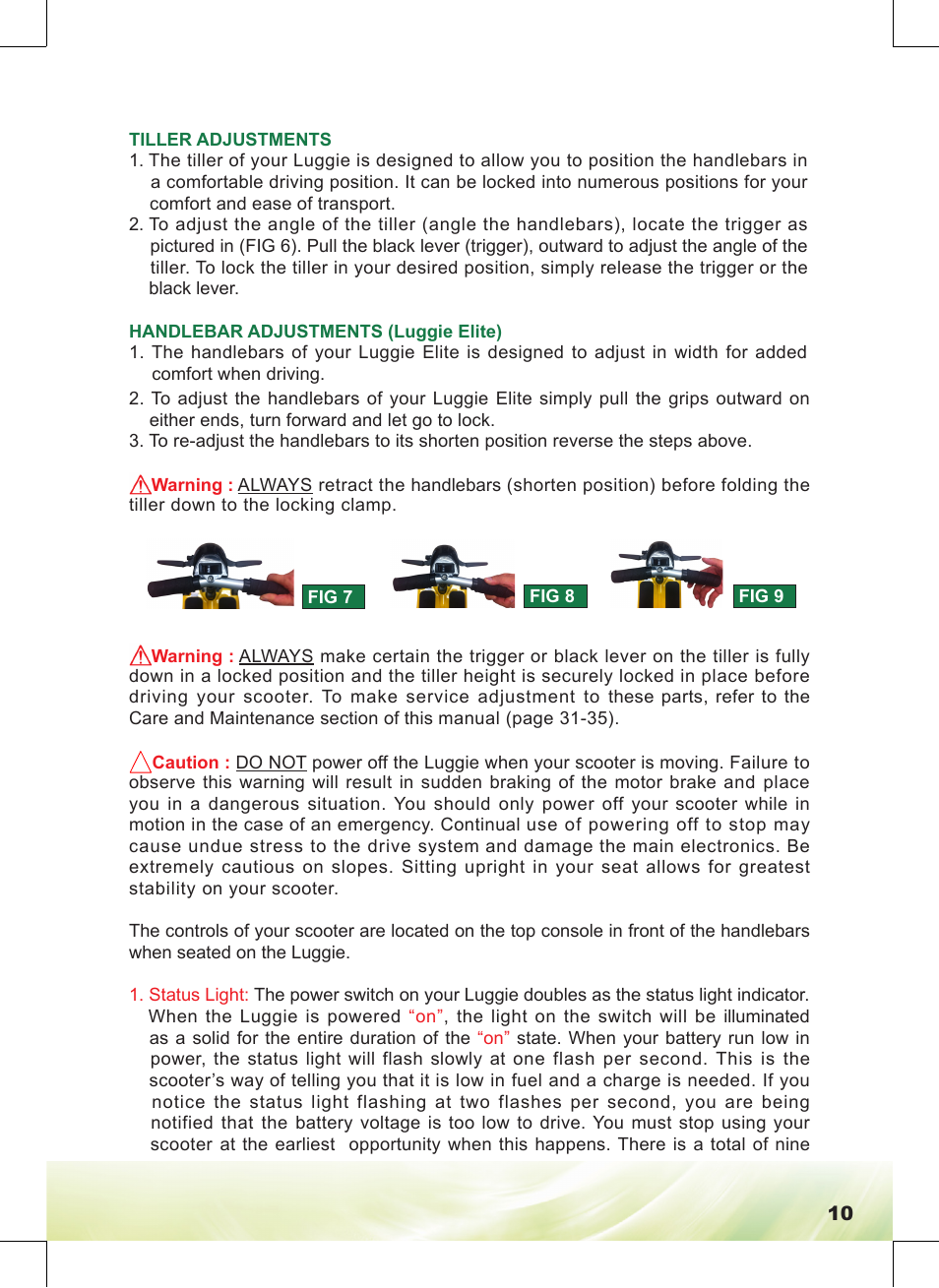 Freerider FR168-4IT/Luggie User Manual | Page 11 / 48