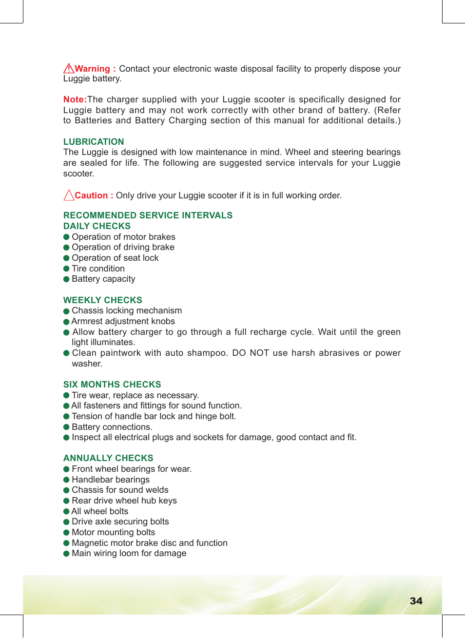 Freerider FR168-4IT/Luggie User Manual | Page 35 / 48