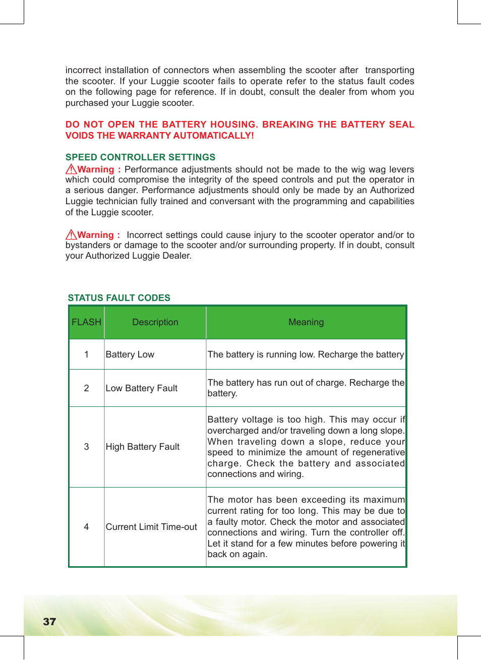 Freerider FR168-4IT/Luggie User Manual | Page 38 / 48