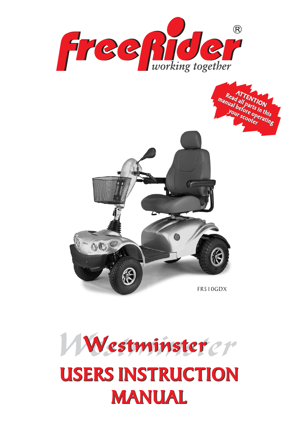 Freerider FR510GDX(Westminster) User Manual | 40 pages