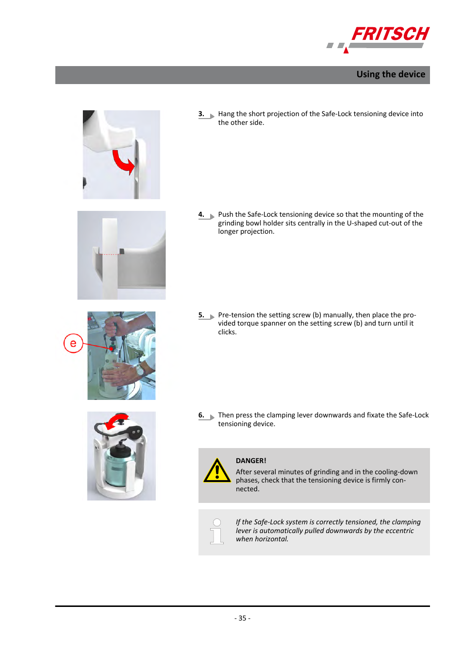 Using the device | FRITSCH PULVERISETTE 6 classic line User Manual | Page 35 / 68