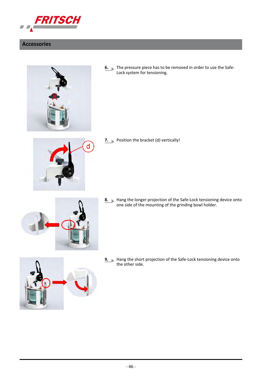 Accessories | FRITSCH PULVERISETTE 5/4 classic line User Manual | Page 46 / 68