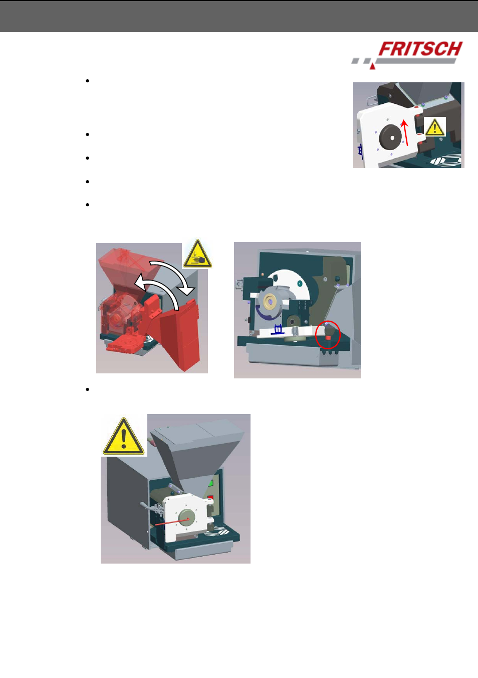 4 danger points | FRITSCH PULVERISETTE 25 User Manual | Page 14 / 44