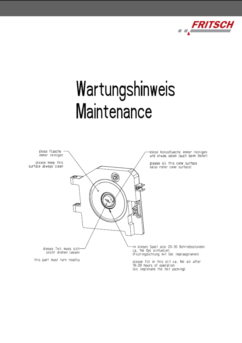 FRITSCH PULVERISETTE 25 User Manual | Page 37 / 44