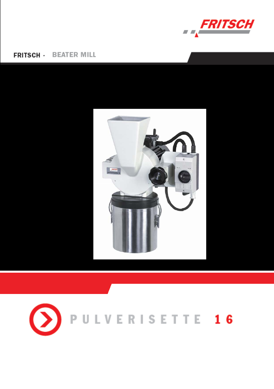 FRITSCH PULVERISETTE 16 cast iron User Manual | 24 pages