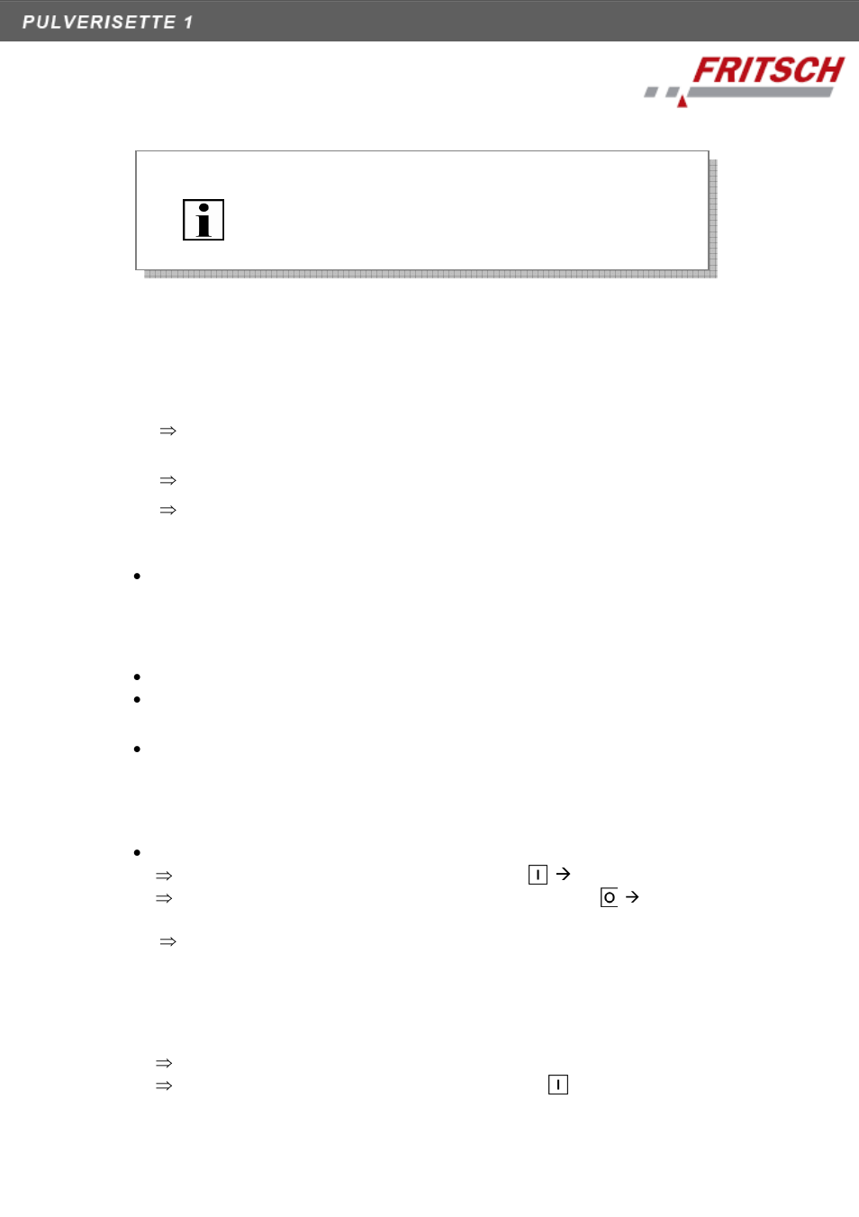 Safety equipment, Hazard points, Electrical safety | General, Protection against warm restart, 6 safety equipment, 7 hazard points, 8 electrical safety | FRITSCH PULVERISETTE 1, Model I classic line User Manual | Page 11 / 36