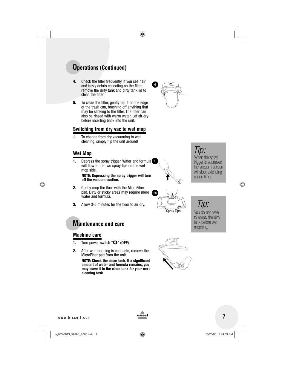 Bissell 5288 User Manual | Page 7 / 12
