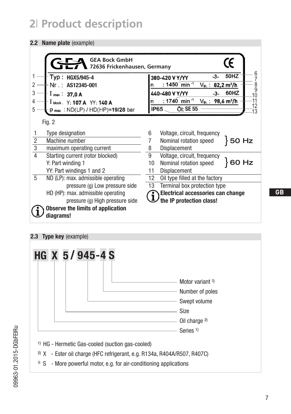 2 | product description | GEA Bock HG5 User Manual | Page 7 / 32