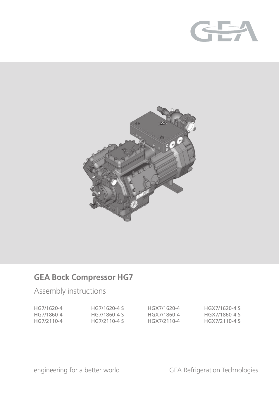 GEA Bock HG7 User Manual | 34 pages