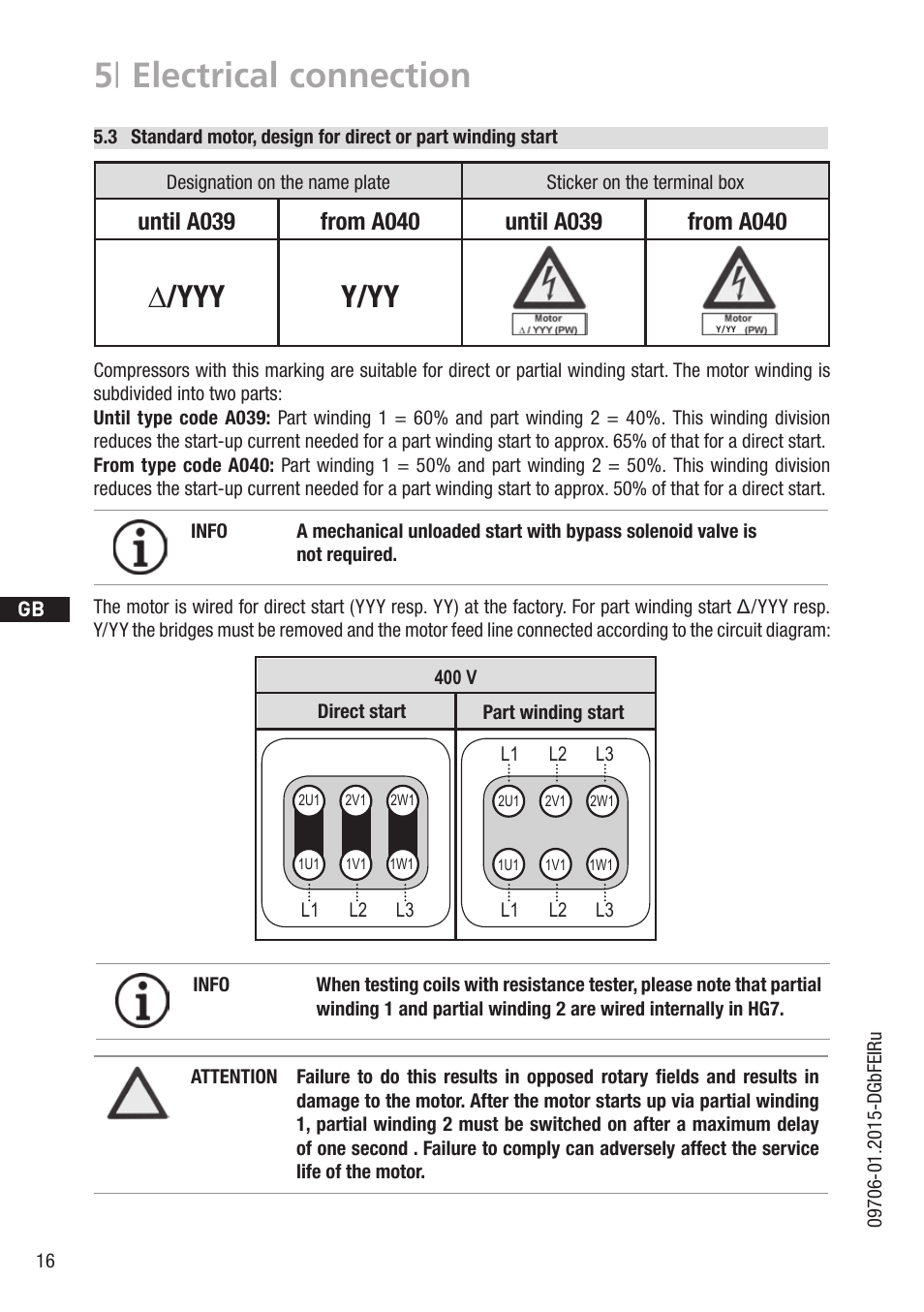 5 | electrical connection, Yyy y/yy | GEA Bock HG7 User Manual | Page 16 / 34