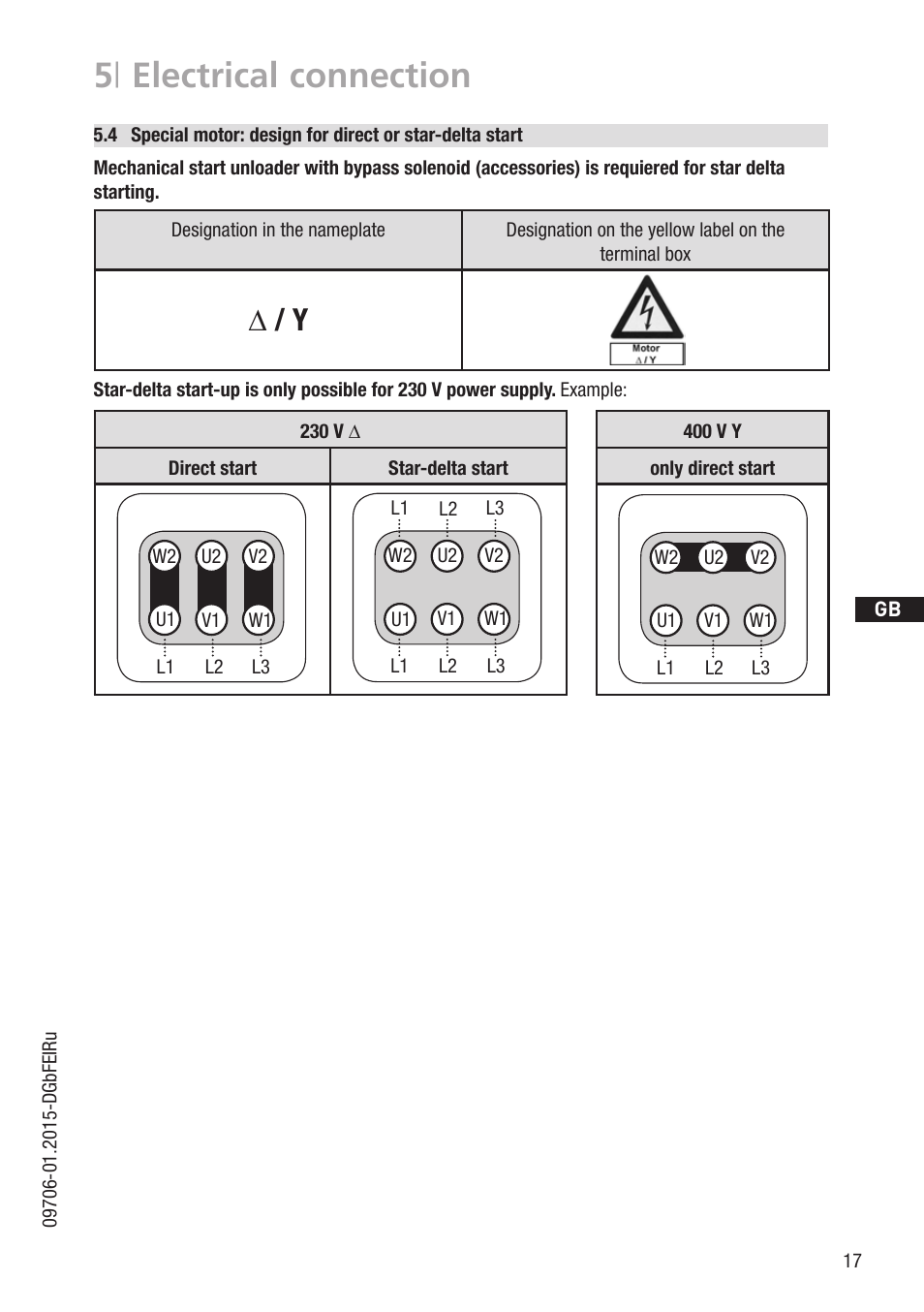 5 | electrical connection | GEA Bock HG7 User Manual | Page 17 / 34