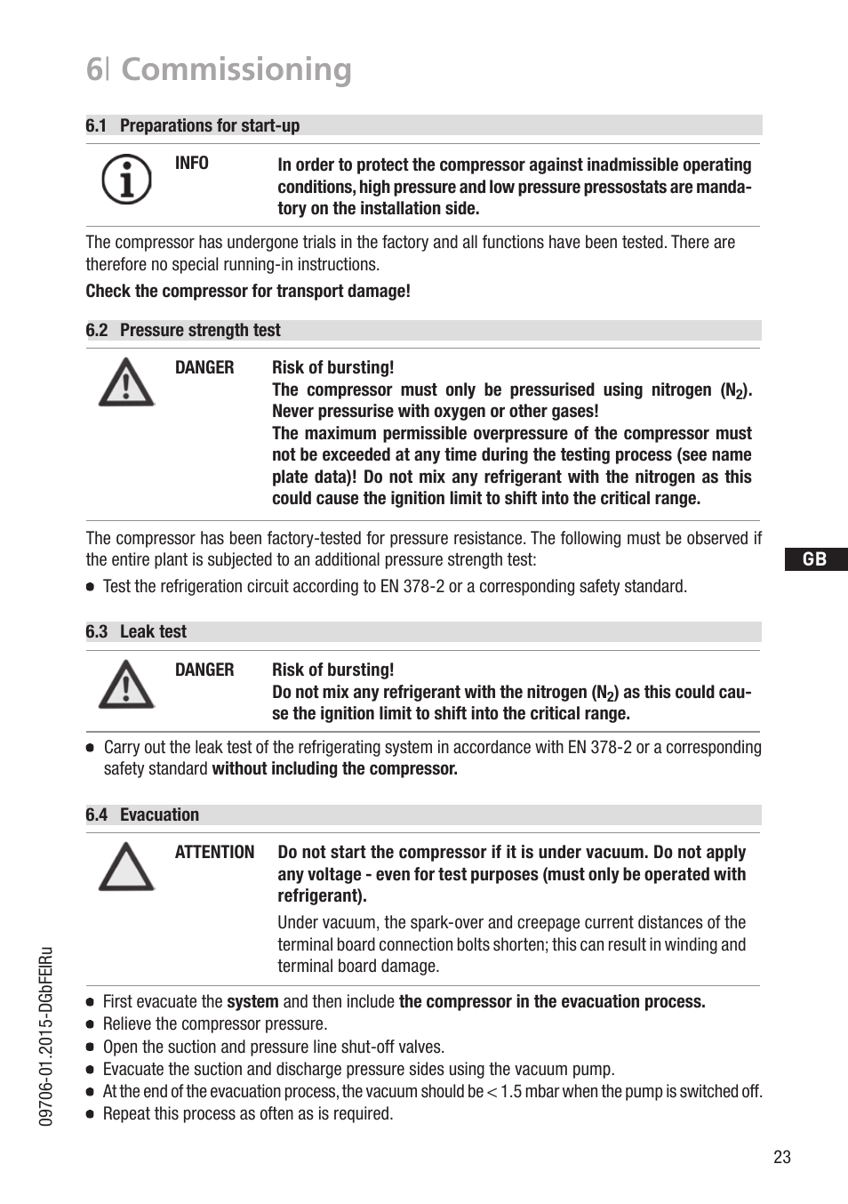 6 | commissioning | GEA Bock HG7 User Manual | Page 23 / 34