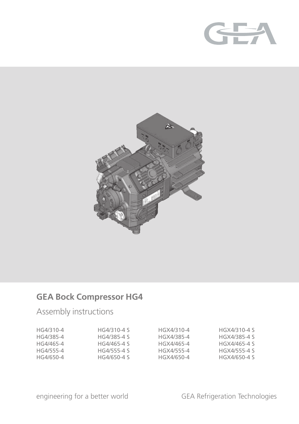 GEA Bock HG4 User Manual | 32 pages
