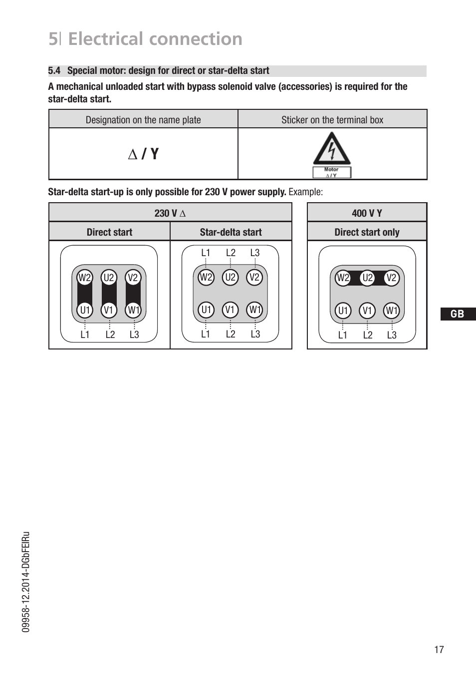 5 | electrical connection | GEA Bock HG4 User Manual | Page 17 / 32