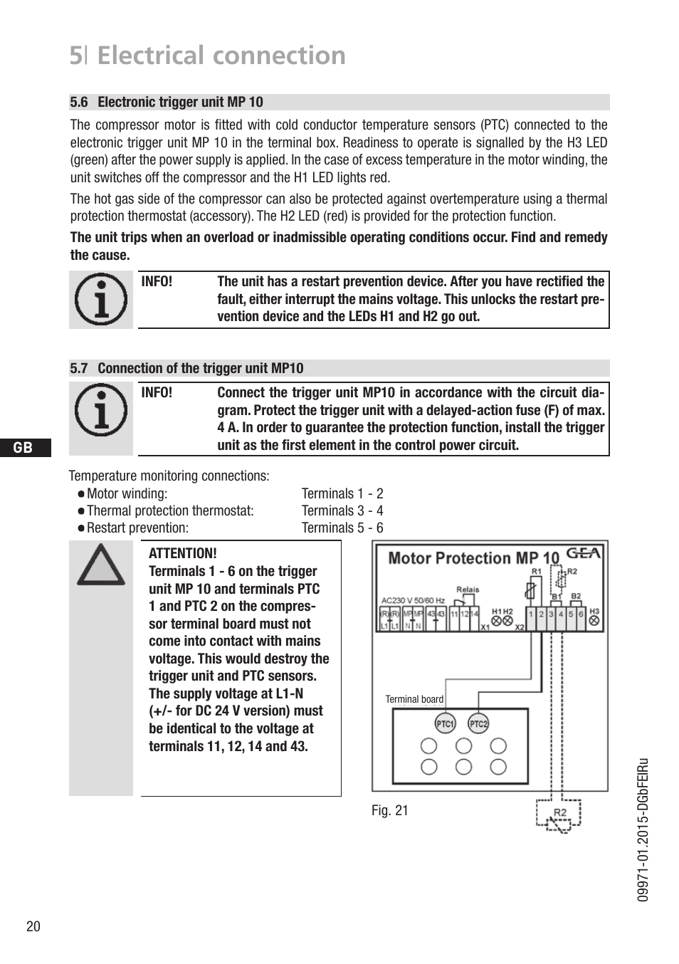 5 | electrical connection | GEA Bock HG6 User Manual | Page 20 / 32