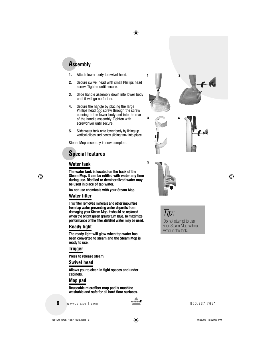 Bissell 1867 User Manual | Page 6 / 12
