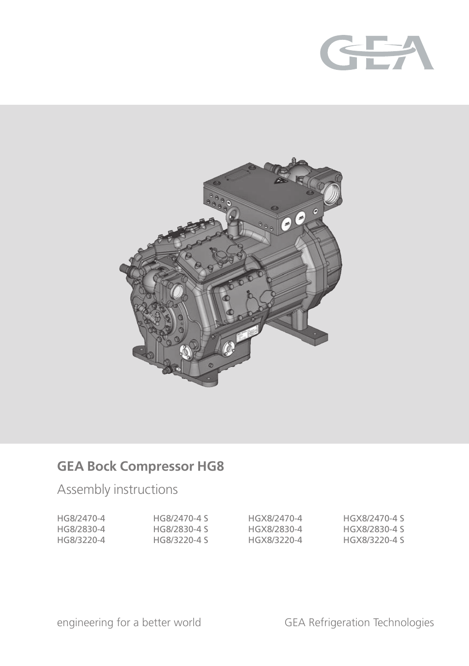 GEA Bock HG8 User Manual | 38 pages