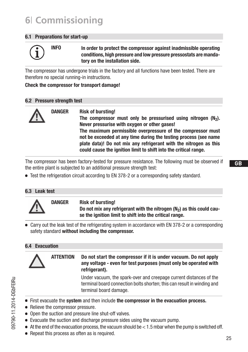 6 | commissioning | GEA Bock HG8 User Manual | Page 25 / 38