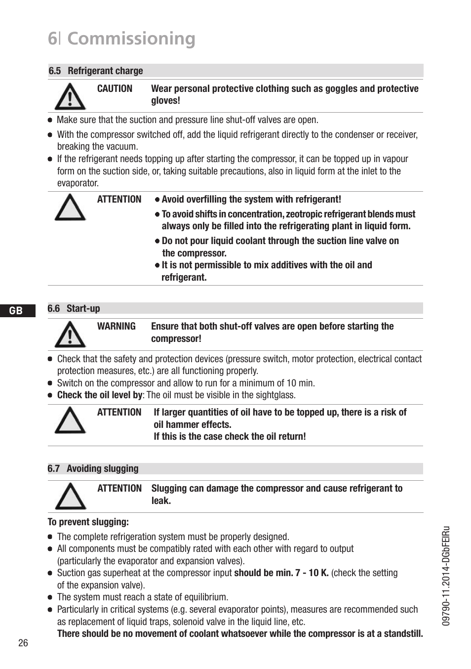 6 | commissioning | GEA Bock HG8 User Manual | Page 26 / 38