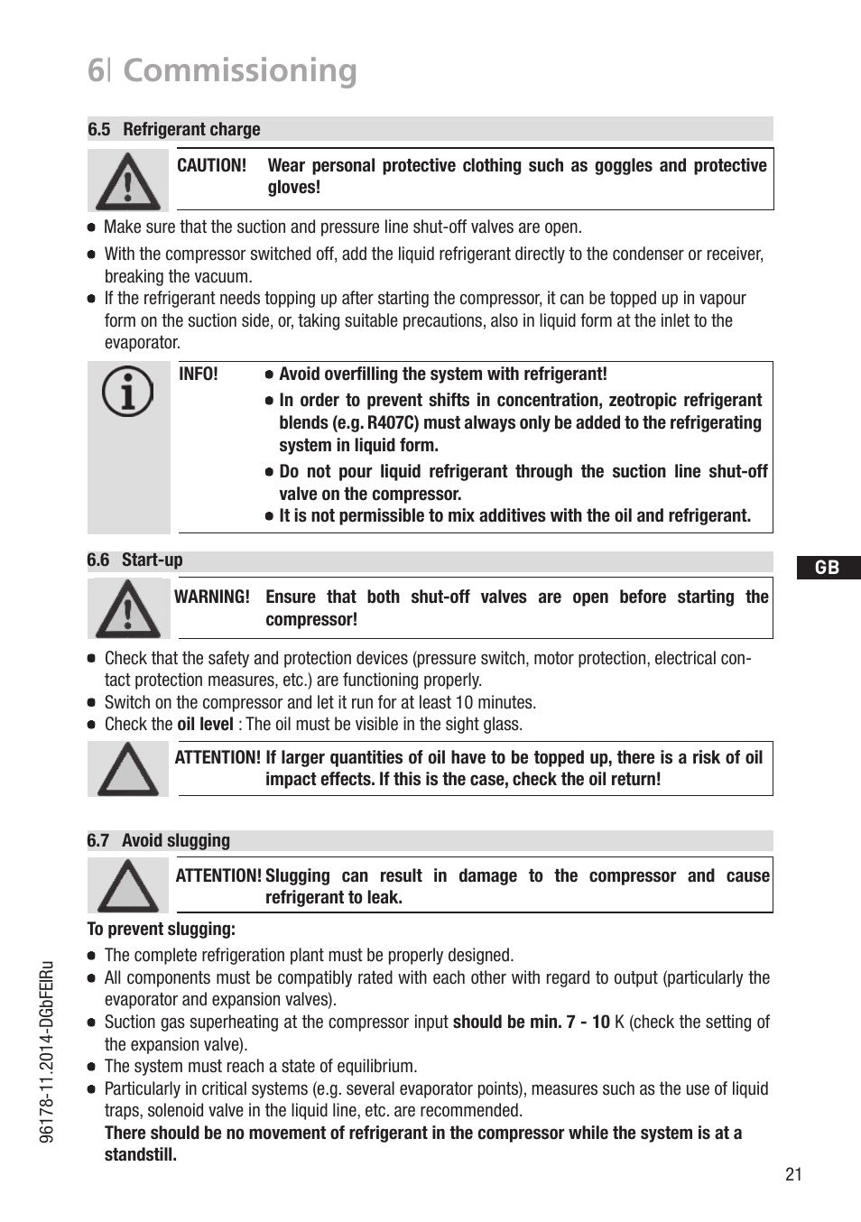 6 | commissioning | GEA Bock HG34e User Manual | Page 21 / 30