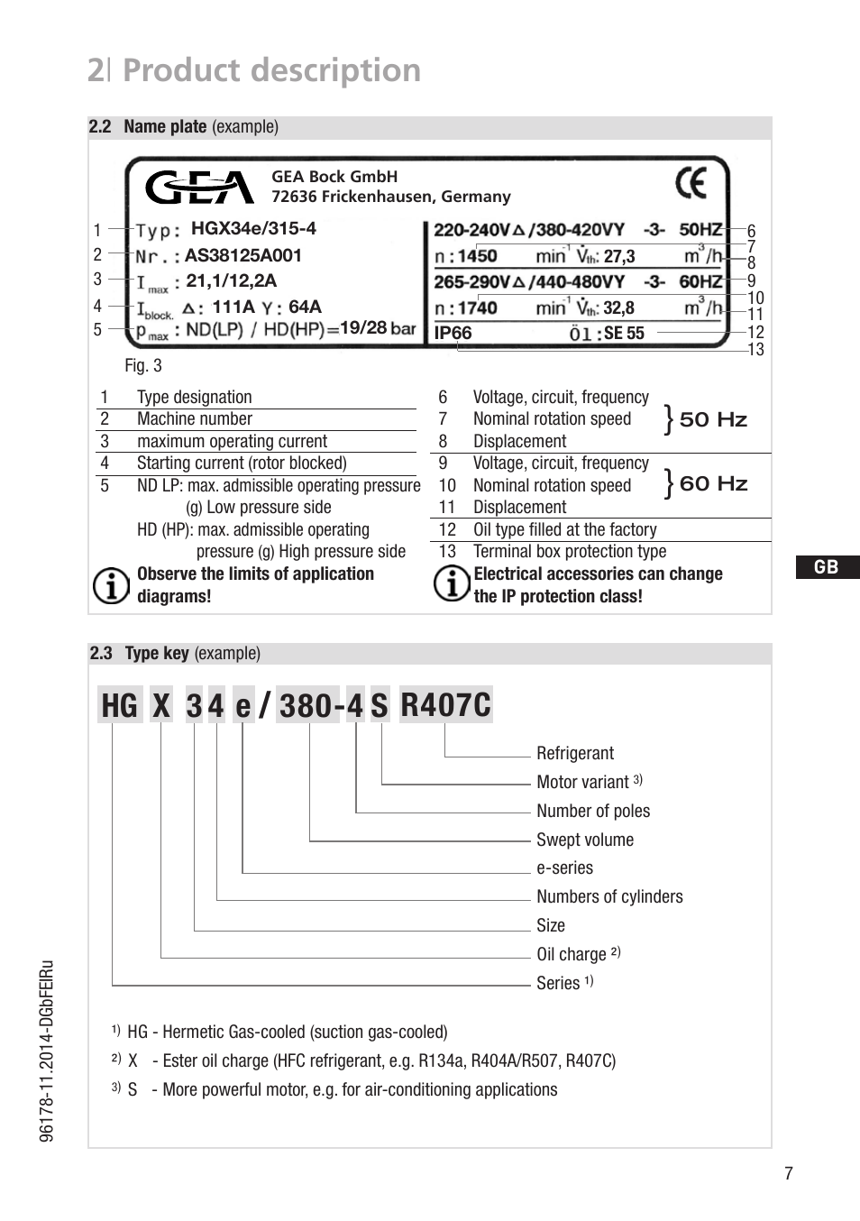 2 | product description, R407c | GEA Bock HG34e User Manual | Page 7 / 30