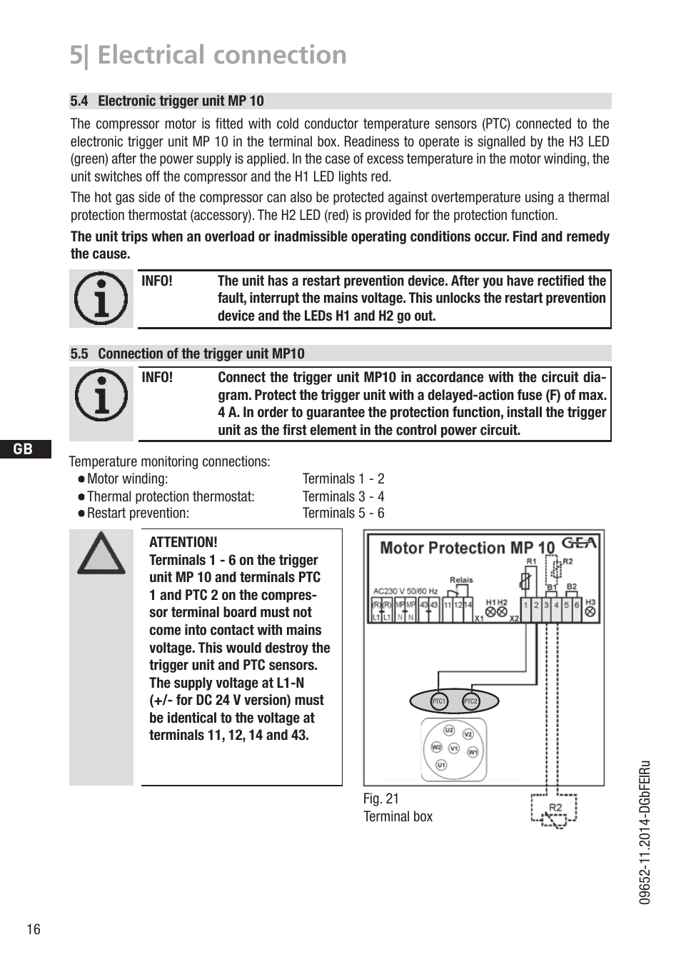 5| electrical connection | GEA Bock HG12Р User Manual | Page 16 / 26